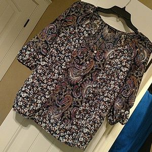 Paisley print top